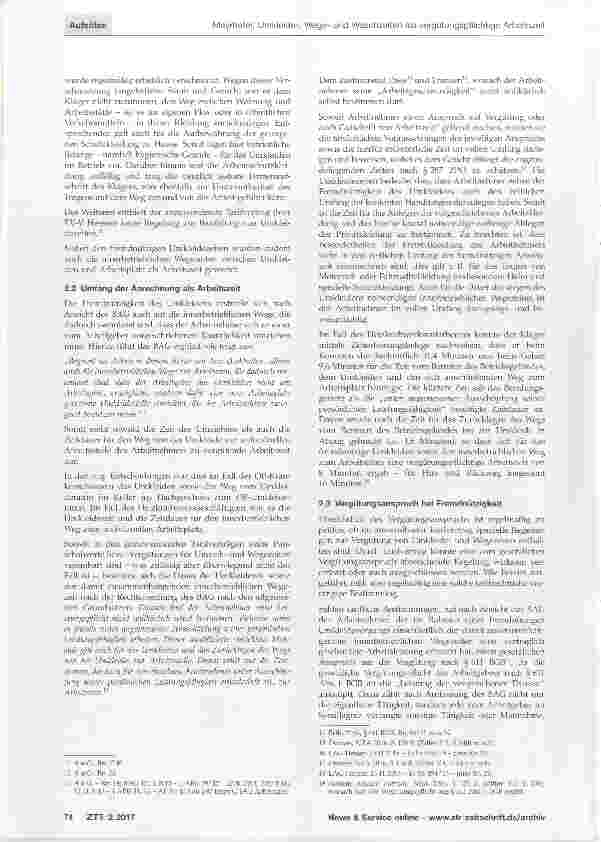Vorschauseite 3: Umkleide-, Wegeund Waschzeiten als vergütungspflichtige Arbeitszeit