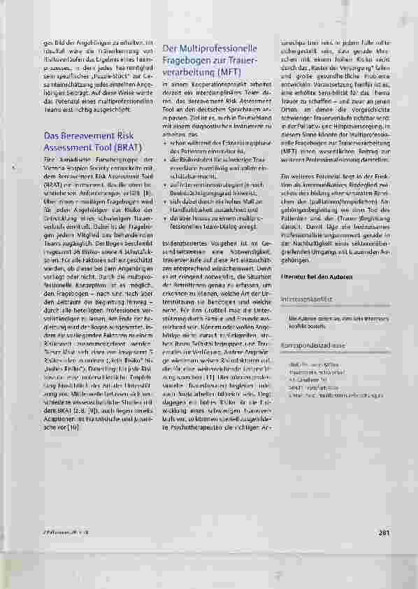 Vorschauseite 2: Trauersensible Palliativund Hospizteams