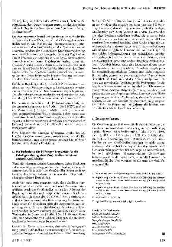 Vorschauseite 5: Der pharmazeutische Großhändler und Rabatt