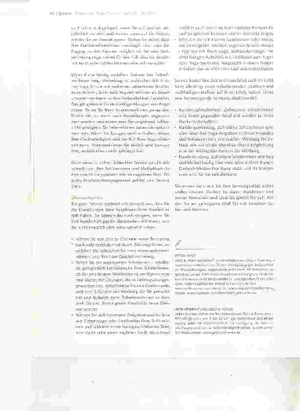 Vorschauseite 3: YOGA ALS DIENSTLEISTUNG Ihre Service-Leistungen und ihre Wirkung