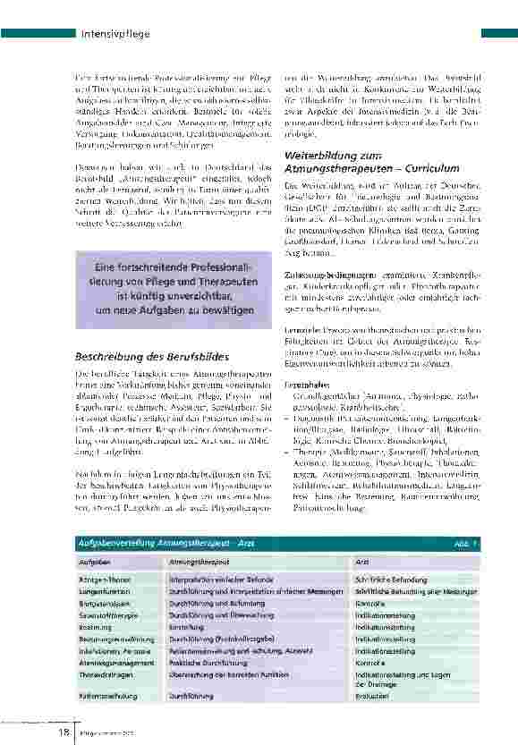 Vorschauseite 2: Respiratory Therapist - Spezialist für die Lunge