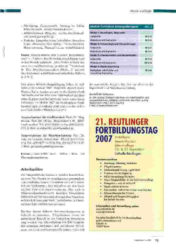 Vorschauseite 3: Respiratory Therapist - Spezialist für die Lunge