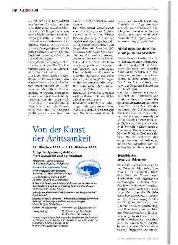Vorschauseite 3: Alter, Demenz und Sexualität schließen sich nicht aus