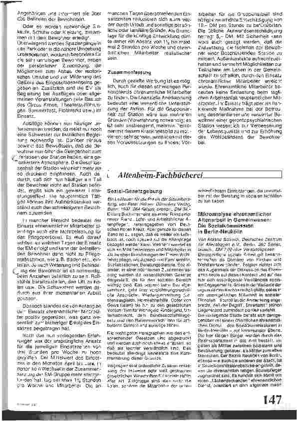 Vorschauseite 3: Ehrenamtliche Mitarbeiter/Auf einer Beschützenden Station: Konzeption, Werbung, Einsatz, erste Erfahrungen