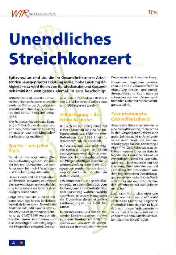 Vorschauseite 1: Unendliches Streichkonzert