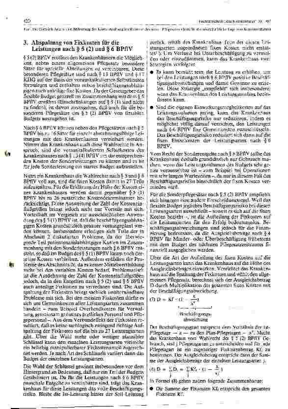 Vorschauseite 6: Die Bedeutung der Kostenspaltung im Rahmen des neuen Pflegesatzrechtes für die wirtschaftliche Lage von Krankenhäusern