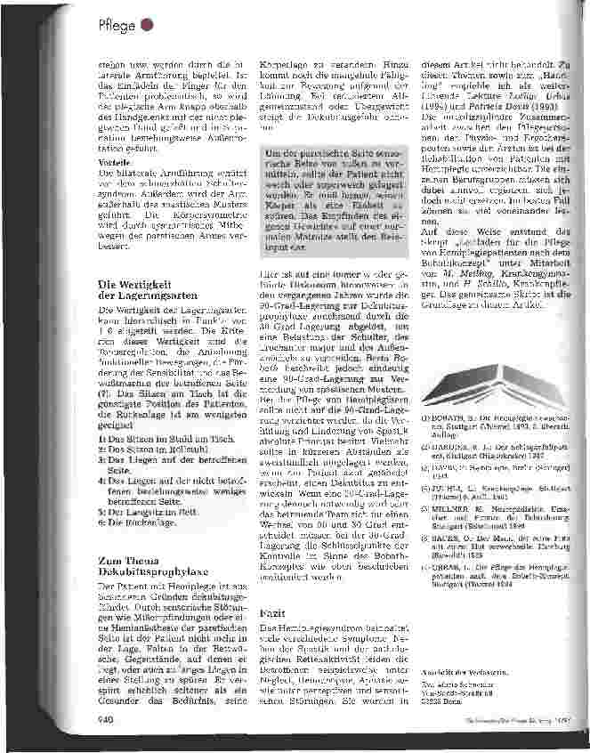Vorschauseite 4: Leitfaden für die Pflege von Hemiplegiepatienten nach dem Bobath-Konzept 2. Teil