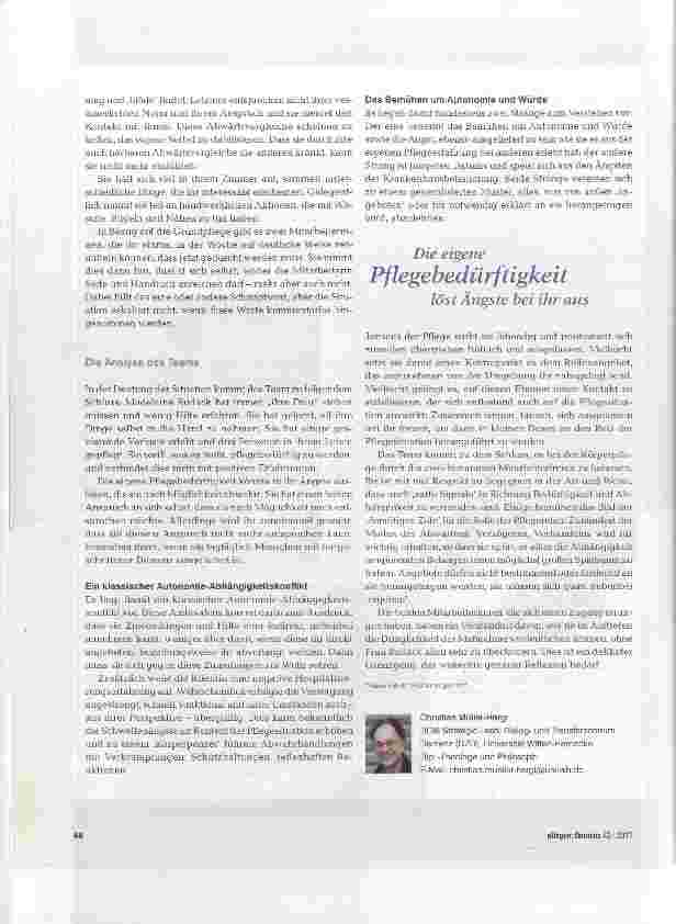 Vorschauseite 3: Verzweifeltes Ringen um Autonomie Die Bewohnerin folgt nicht den Aufforderungen der Pflegekräfte