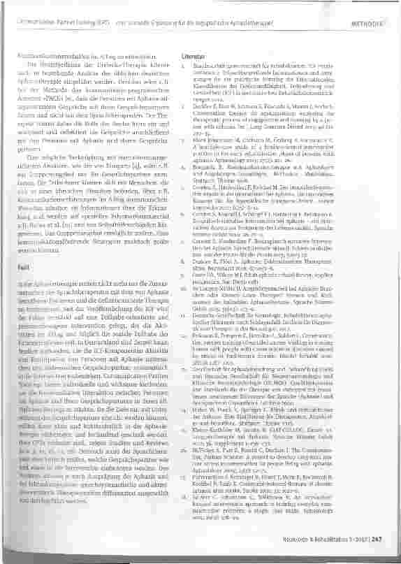 Vorschauseite 5: Communication Partner Training (CPT) - eine sinnvolle Ergänzung für die logopädische Aphasietherapie?