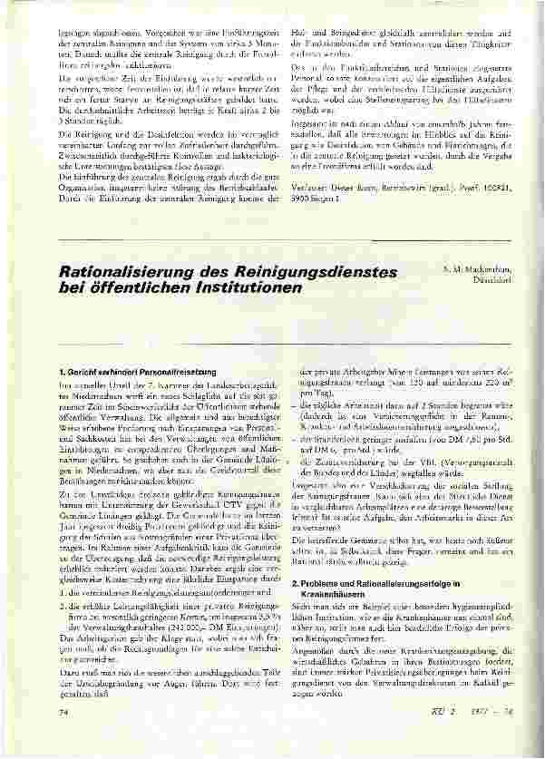 Vorschauseite 3: Organisation der Krankenhausreinigung
