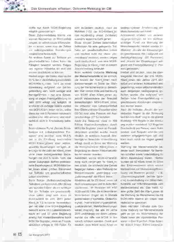 Vorschauseite 5: Das Unmessbare erfassen; Outcome-Messung im Case Management