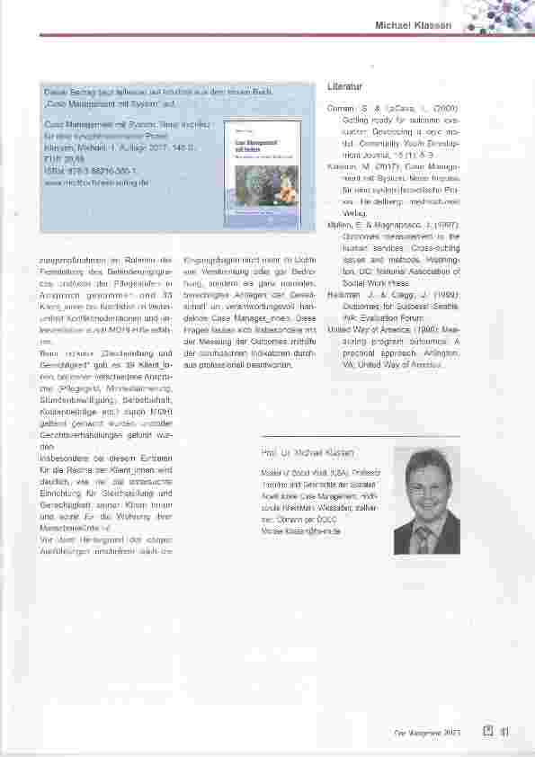 Vorschauseite 6: Das Unmessbare erfassen; Outcome-Messung im Case Management