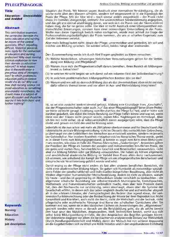 Vorschauseite 2: Bildung: unvermeidbar und gemieden