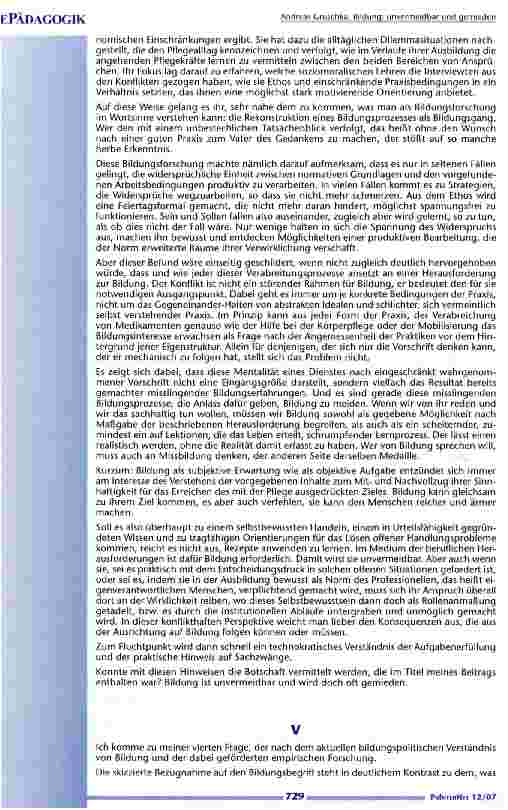 Vorschauseite 5: Bildung: unvermeidbar und gemieden