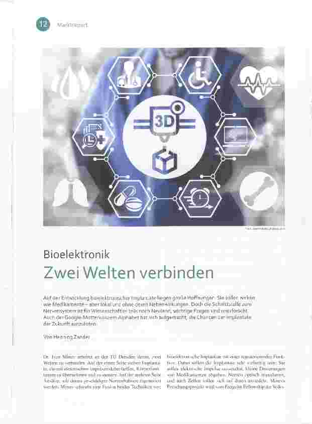 Vorschauseite 1: Bioelektronik Zwei Welten verbinden