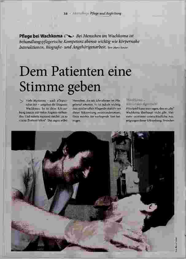 Vorschauseite 1: Dem Patienten eine Stimme geben