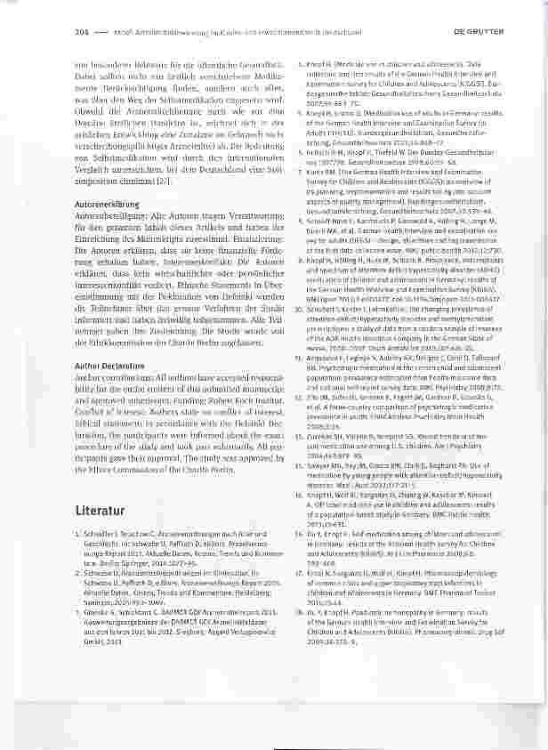 Vorschauseite 4: Arzneimittelanwendung im Kindesund Erwachsenenalter in Deutschland Ergebnisse der bundesweiten Interviewund Untersuchungssurveys
