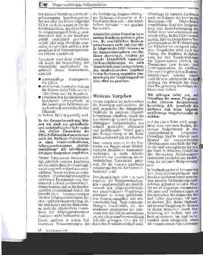 Vorschauseite 3: Diagnoseabhängige Fallpauschalen ; Ergebnisse der Vorstudie der projektgemeinschaft GaW mbH u. Ernst u. Winny