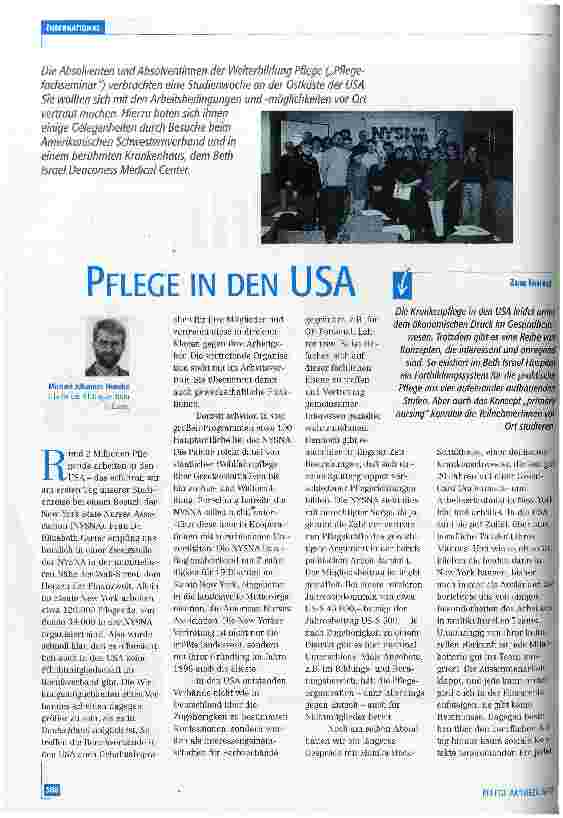 Vorschauseite 1: Pflege in den USA
