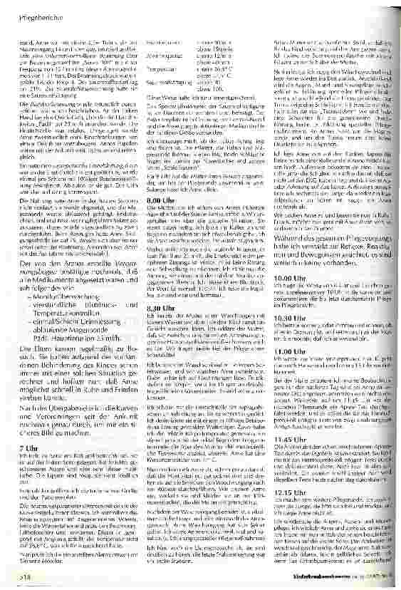 Vorschauseite 3: Pflegebericht über den Krankheitsverlauf eines schwer zentralgeschädigten ehemaligen Frühgeborenen