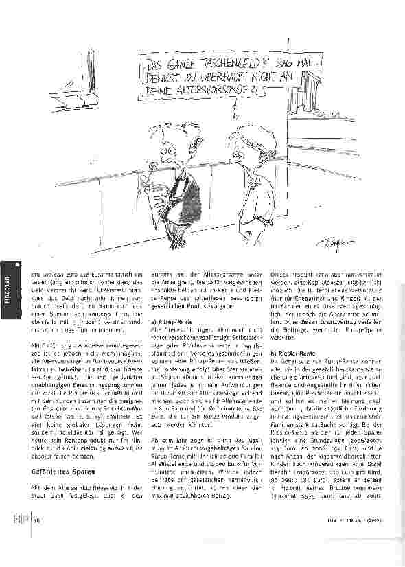 Vorschauseite 3: So sichern Sie sich Ihren Lebensabend