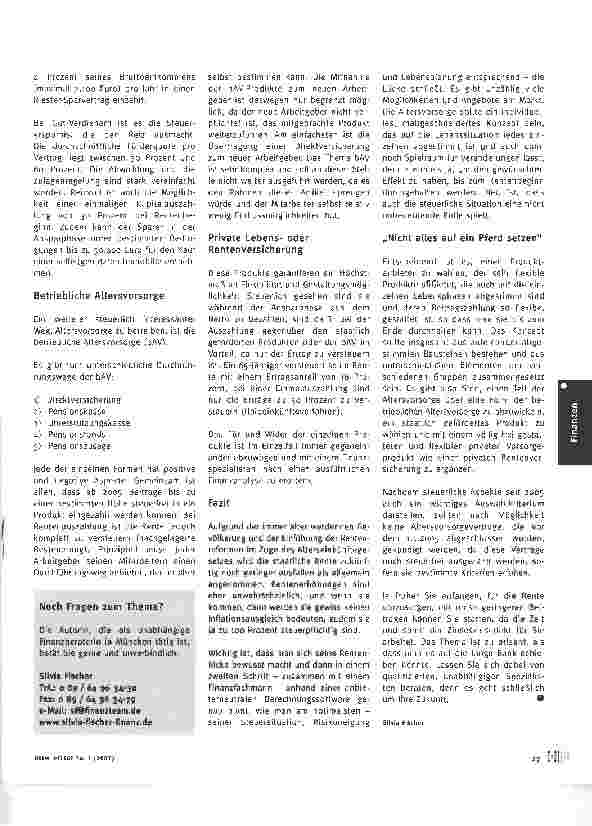 Vorschauseite 4: So sichern Sie sich Ihren Lebensabend
