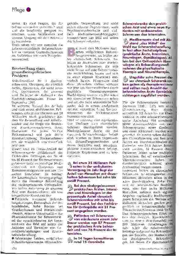 Vorschauseite 2: Schmerz - ein Thema der Pflege