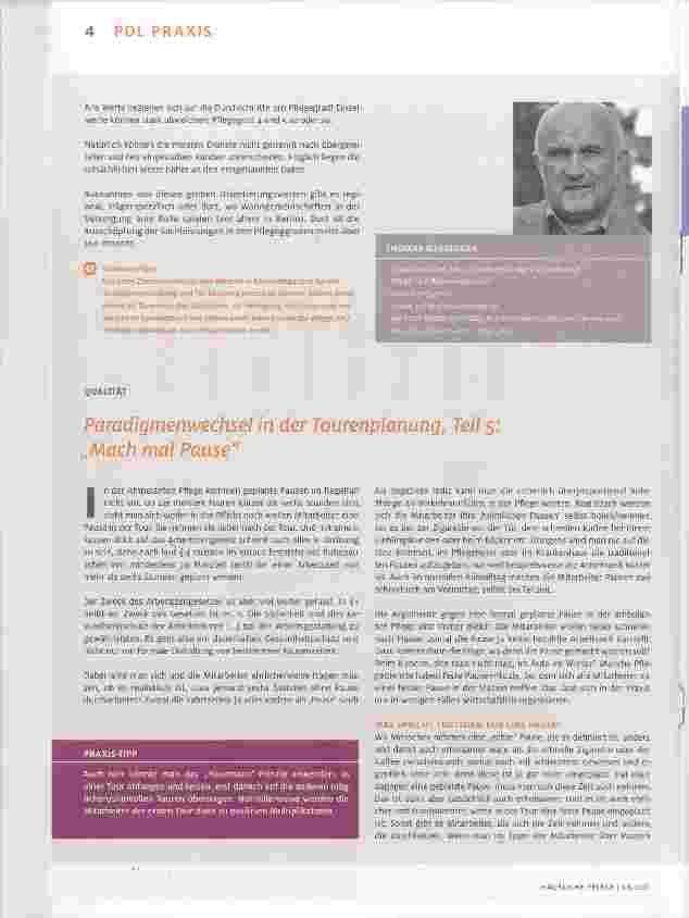 Vorschauseite 1: Paradigmenwechsel in der Tourenplanung, Teil 5: Mach mal Pause