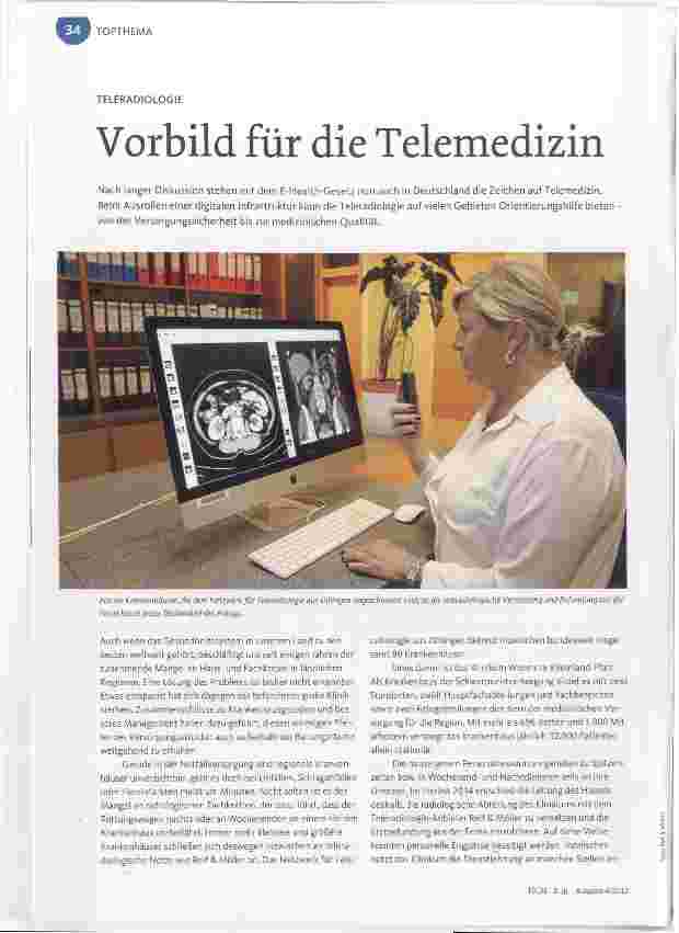 Vorschauseite 1: Vorbild für die Telemedizin