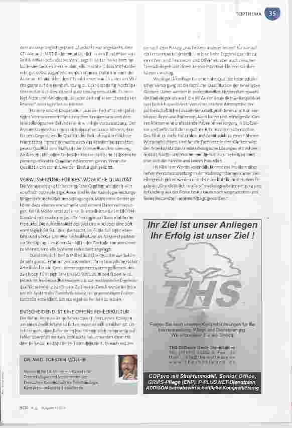 Vorschauseite 2: Vorbild für die Telemedizin
