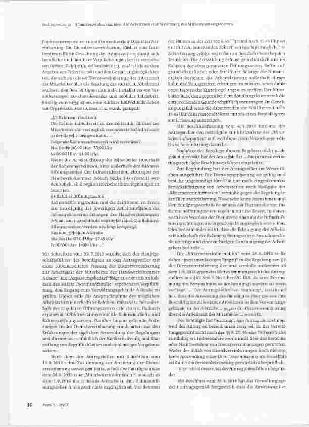 Vorschauseite 2: Dienstvereinbarung über die Arbeitszeit und Verletzung des Mitbestimmungsrechtes