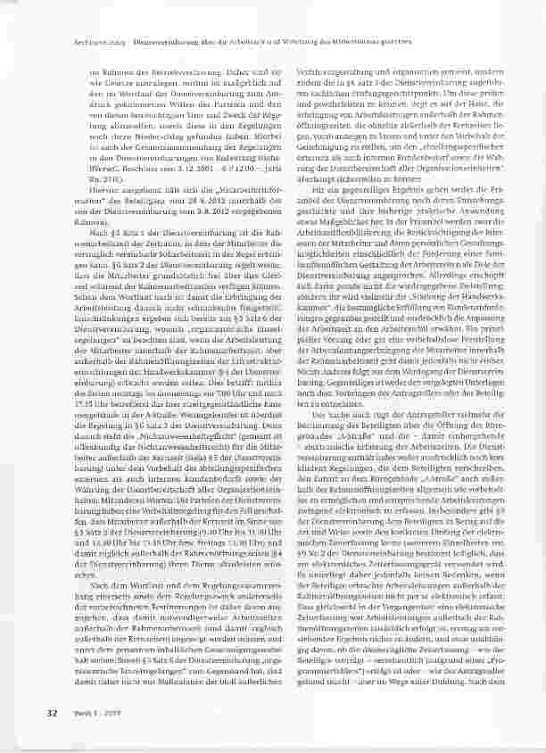 Vorschauseite 4: Dienstvereinbarung über die Arbeitszeit und Verletzung des Mitbestimmungsrechtes