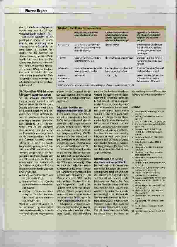 Vorschauseite 2: Hyponatriämie wird bei geriatrischen Klinikpatienten oft unterschätzt