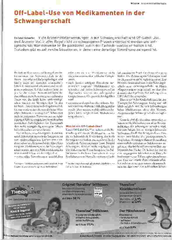 Vorschauseite 1: Off-Label-Use von Medikamenten in der Schwangerschaft