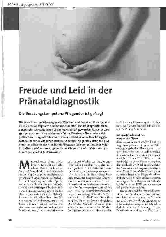 Vorschauseite 1: Freude und Leid in der Pränataldiagnostik