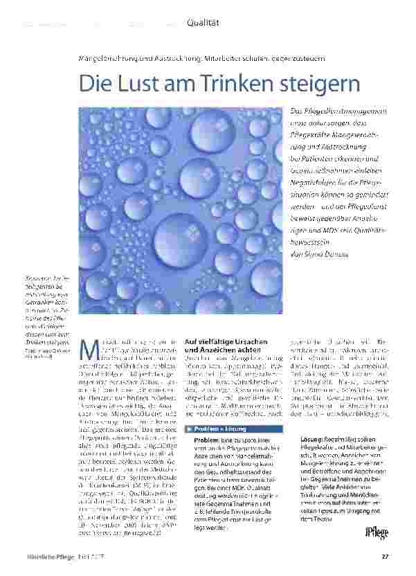 Vorschauseite 1: Die Lust am Trinken steigern