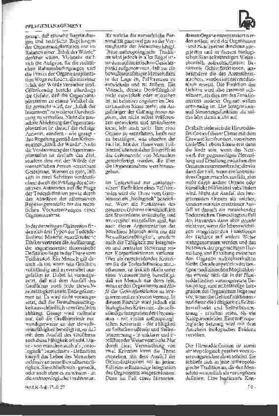 Vorschauseite 5: Organtransplantation, Hirntod und Menschenbild Ein Plädoyer für eine Ethik der Würde