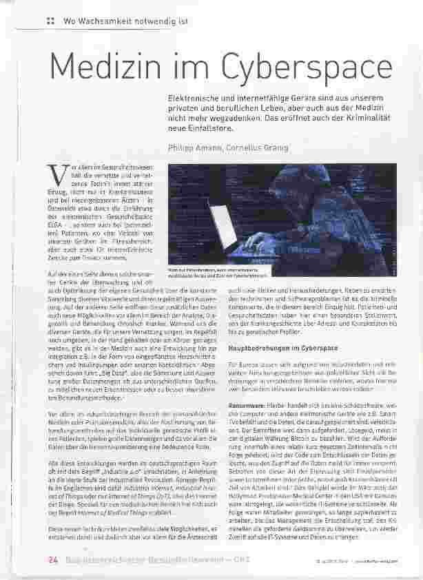 Vorschauseite 1: Medizin im Cyberspace