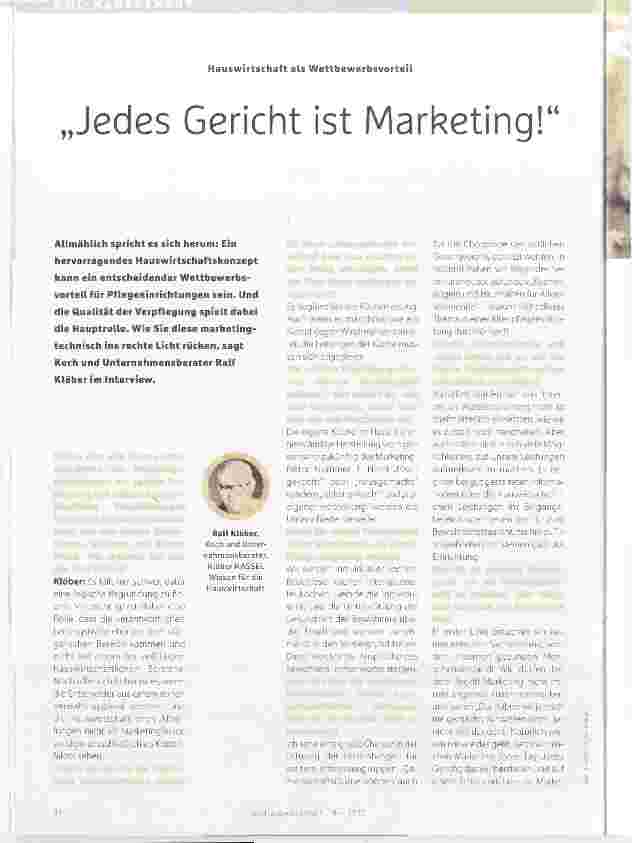 Vorschauseite 1: „Jedes Gericht ist Marketing!“
