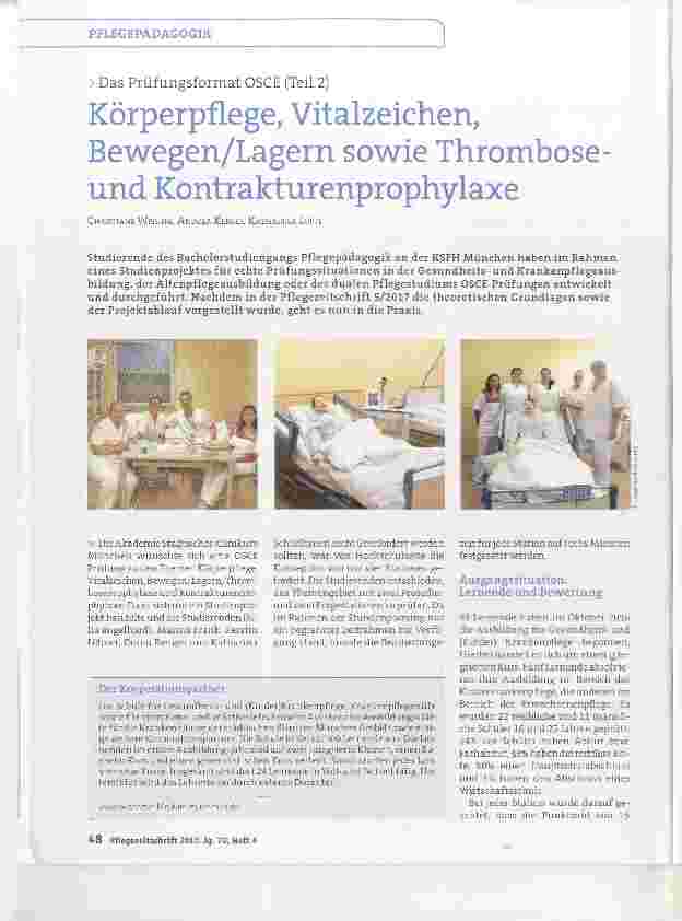 Vorschauseite 1: Körperpflege, Vitalzeichen, Bewegen/Lagern sowie Thrombose und Kontrakturenprophylaxe