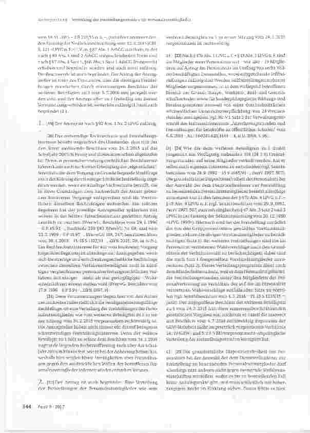 Vorschauseite 3: Verteilung der Freistellungsstunden für Personalratsmitglieder
