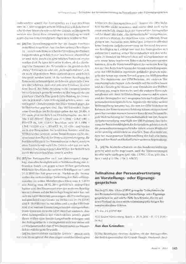 Vorschauseite 4: Verteilung der Freistellungsstunden für Personalratsmitglieder