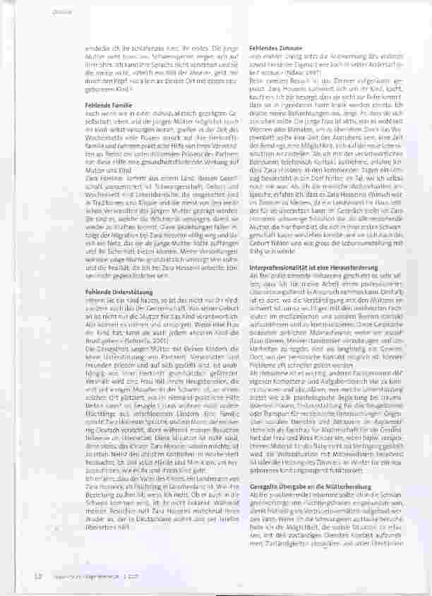 Vorschauseite 2: Fremd und allein in der Schweiz junge Mütter brauchen Schutz