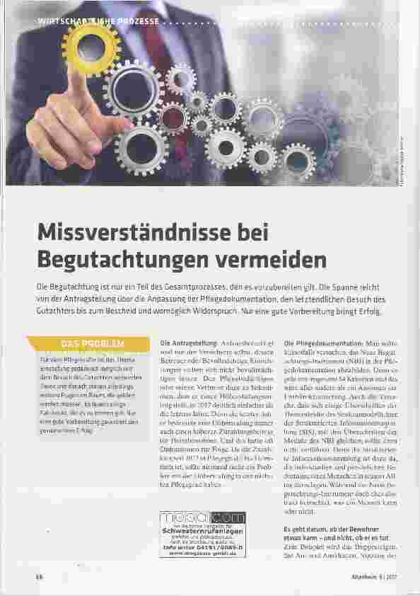 Vorschauseite 1: Missverständnisse bei Begutachtungen vermeiden