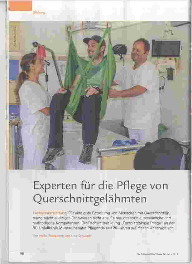 Vorschauseite 1: Experten für die Pflege von Querschnittgelähmten