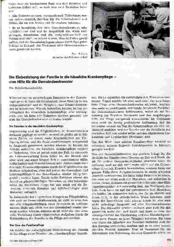 Vorschauseite 3: Ein erster Erfahrungsbericht über Gemeindepflegeseminare