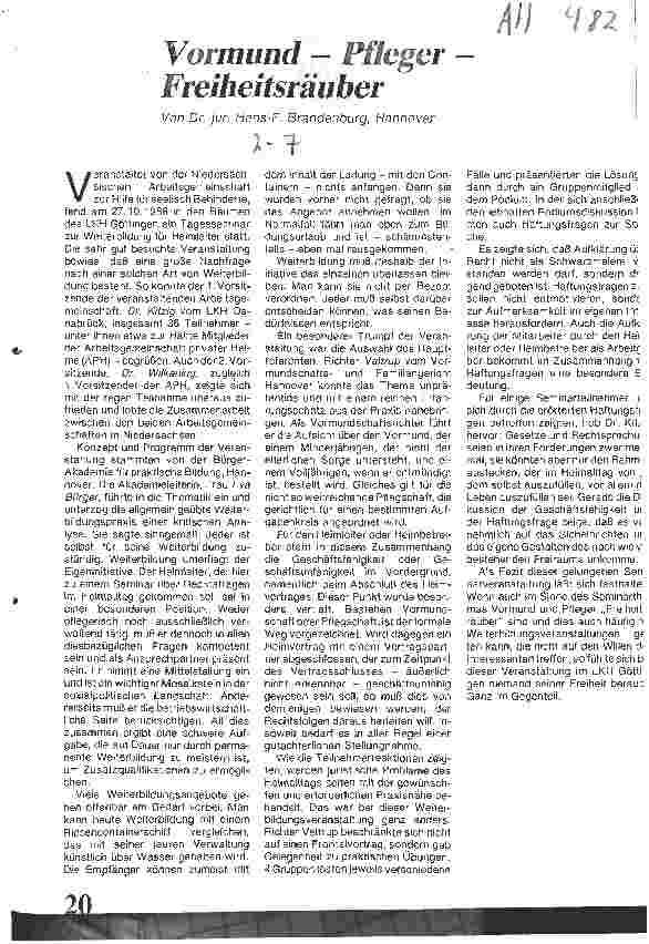 Vorschauseite 1: Vormund - Pfleger - Freiheitsräuber