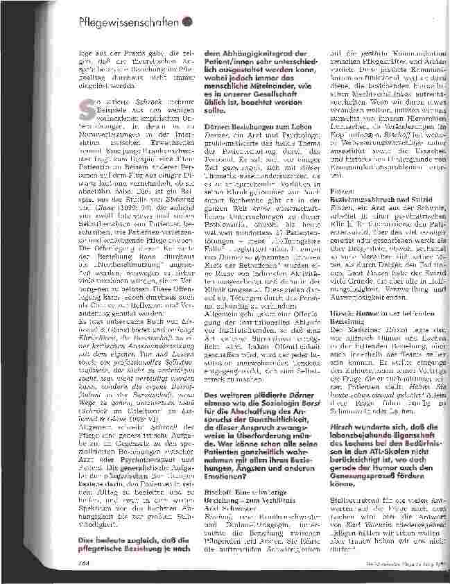 Vorschauseite 2: Beziehung und Pflege - Eine Analyse der Gesprächsrituale auf einer Station -