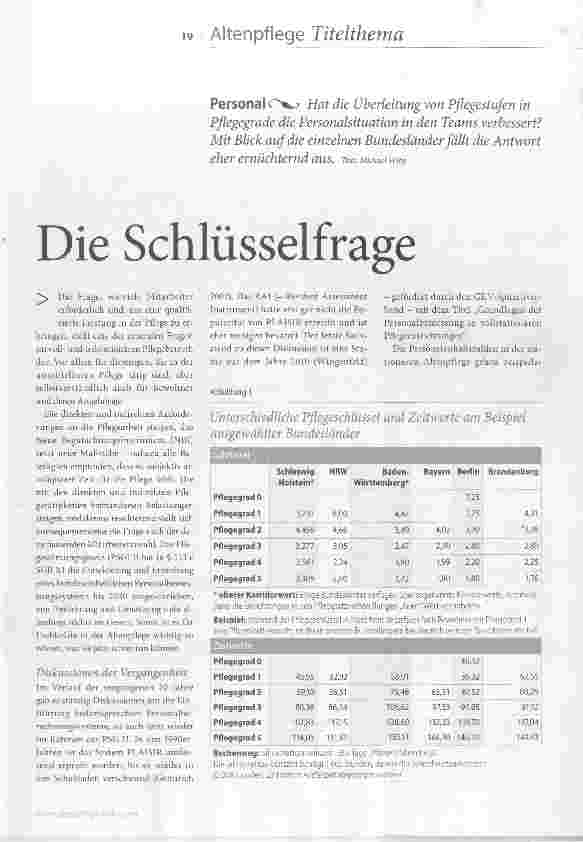 Vorschauseite 1: Die Schlüsselfrage