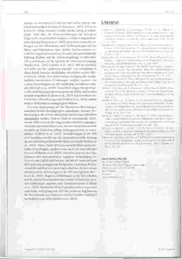 Vorschauseite 2: Woher wohin? Interprofessionelle Zusammenarbeit im Akutspital zwischen Pflegefachpersonen und Ärztinnen und Ärzten
